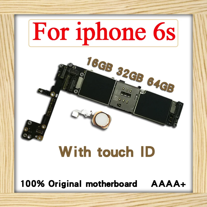 Полностью разблокированная для iPhone 6 S материнская плата с/без Touch ID оригинальная