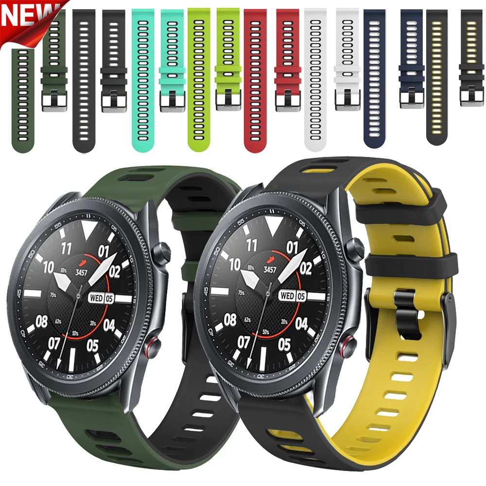 20 22 мм силиконовый ремешок Correa для Huami Amazfit GTR GTS 47 42 samsung galaxy watch3 3 41 45 часов