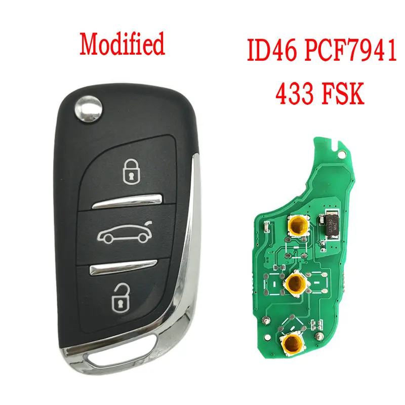 Ключ управления автомобилем Datong World Remnote для Citroen C4L Cactus C Elysee 2013-2016 HELLA 5FA010 353-28/354-20