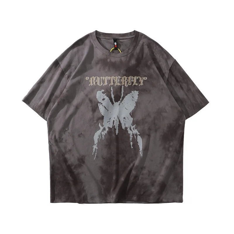 

tie print short sleeve T-shirt