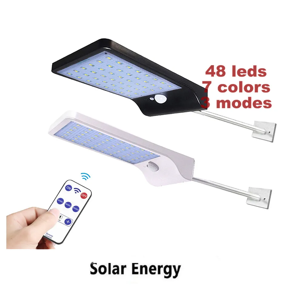 Алюминиевый полюс 48/36 светодиодный солнечный датчик движения садовый светильник