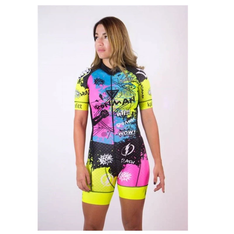 Женский Профессиональный триатлон с коротким рукавом для велоспорта Джерси