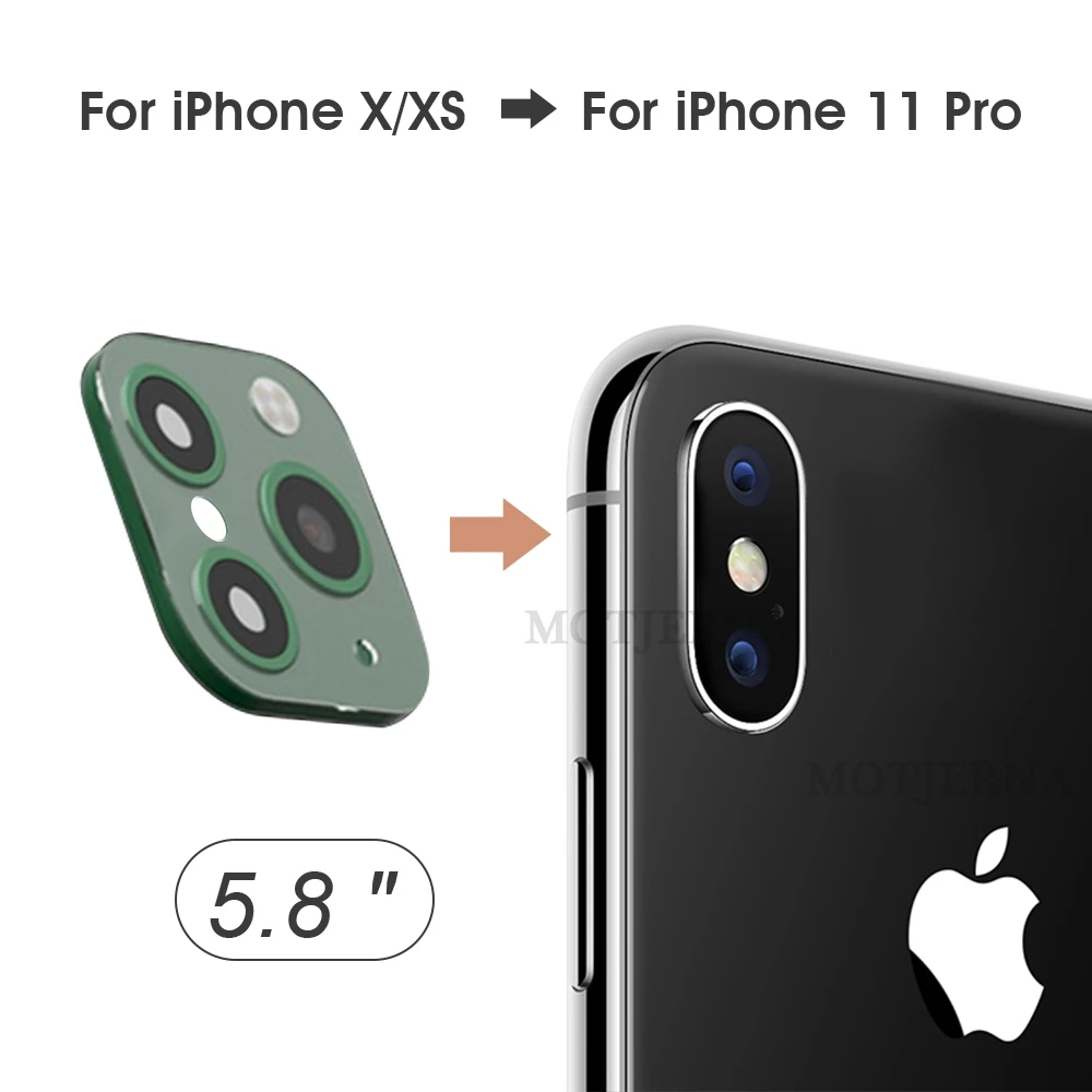 Metal Frame + Tempered Glass Back Camera Lens For iPhone 11 Pro Max Protector Alumium Ring Cover X XS XR |