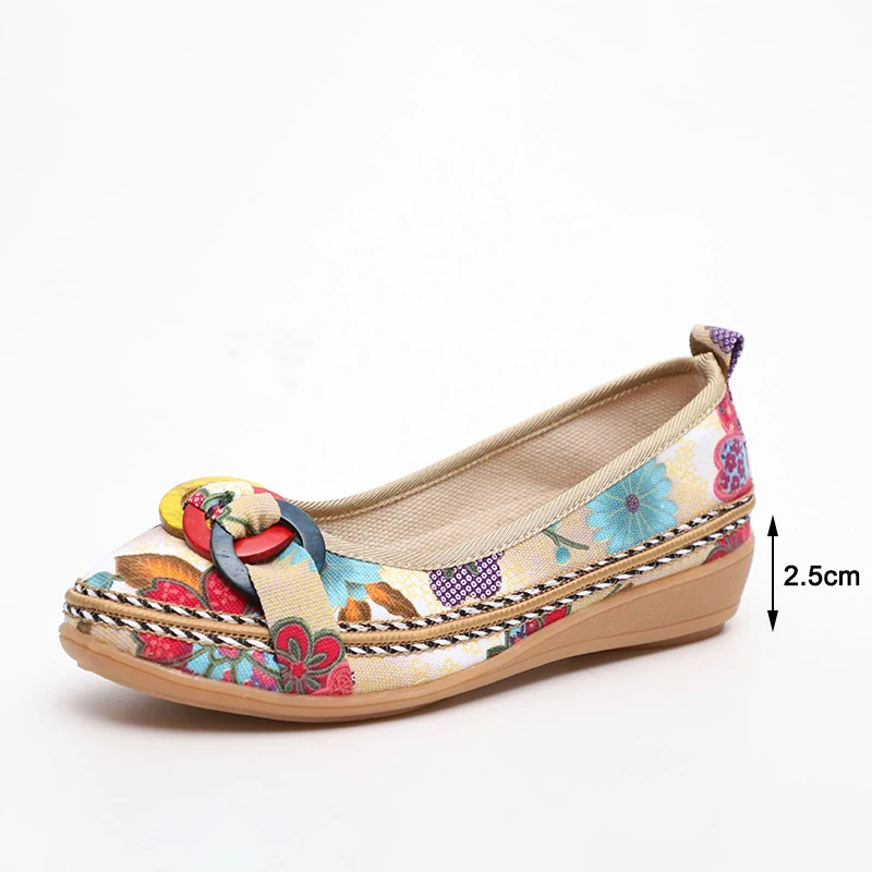 

Women Slip On Summer Autumn Flat Shoes Ladies Ethnic Fabric Straw Flower Casual Platform Loafers Female Fashion Shoes 2020 Hot