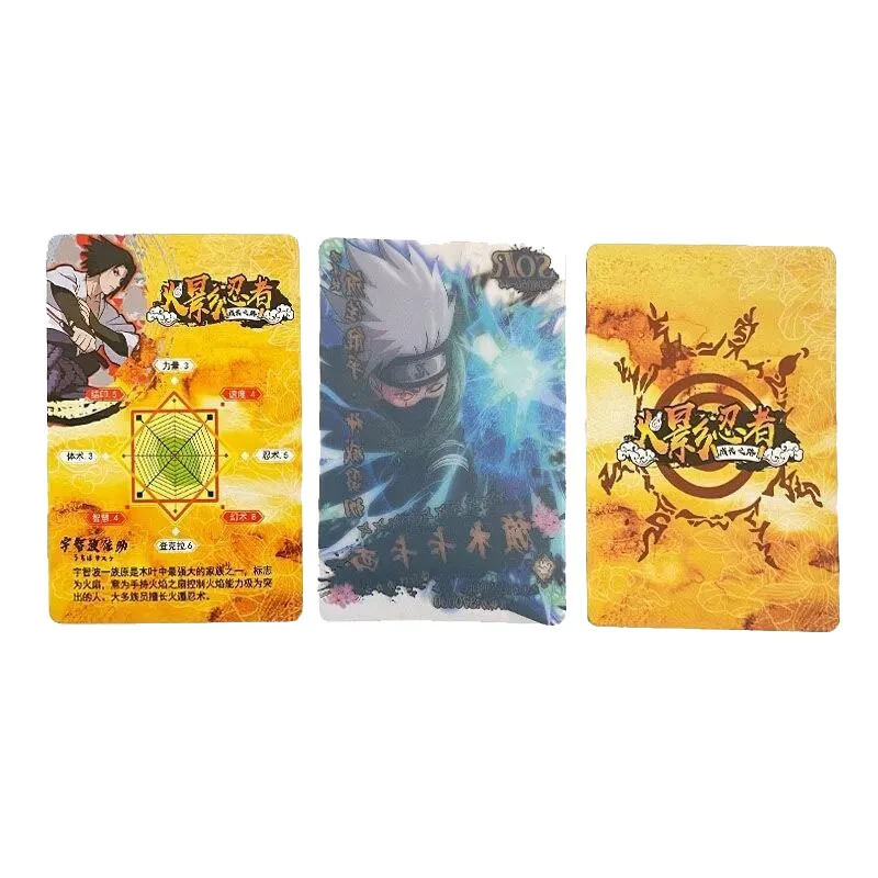 Tarjeta de Anime Naruto para ni&ntilde;os, colecci&oacute;n de personajes de animaci&oacute;n, regalo de vacaciones, 280 Uds.-2