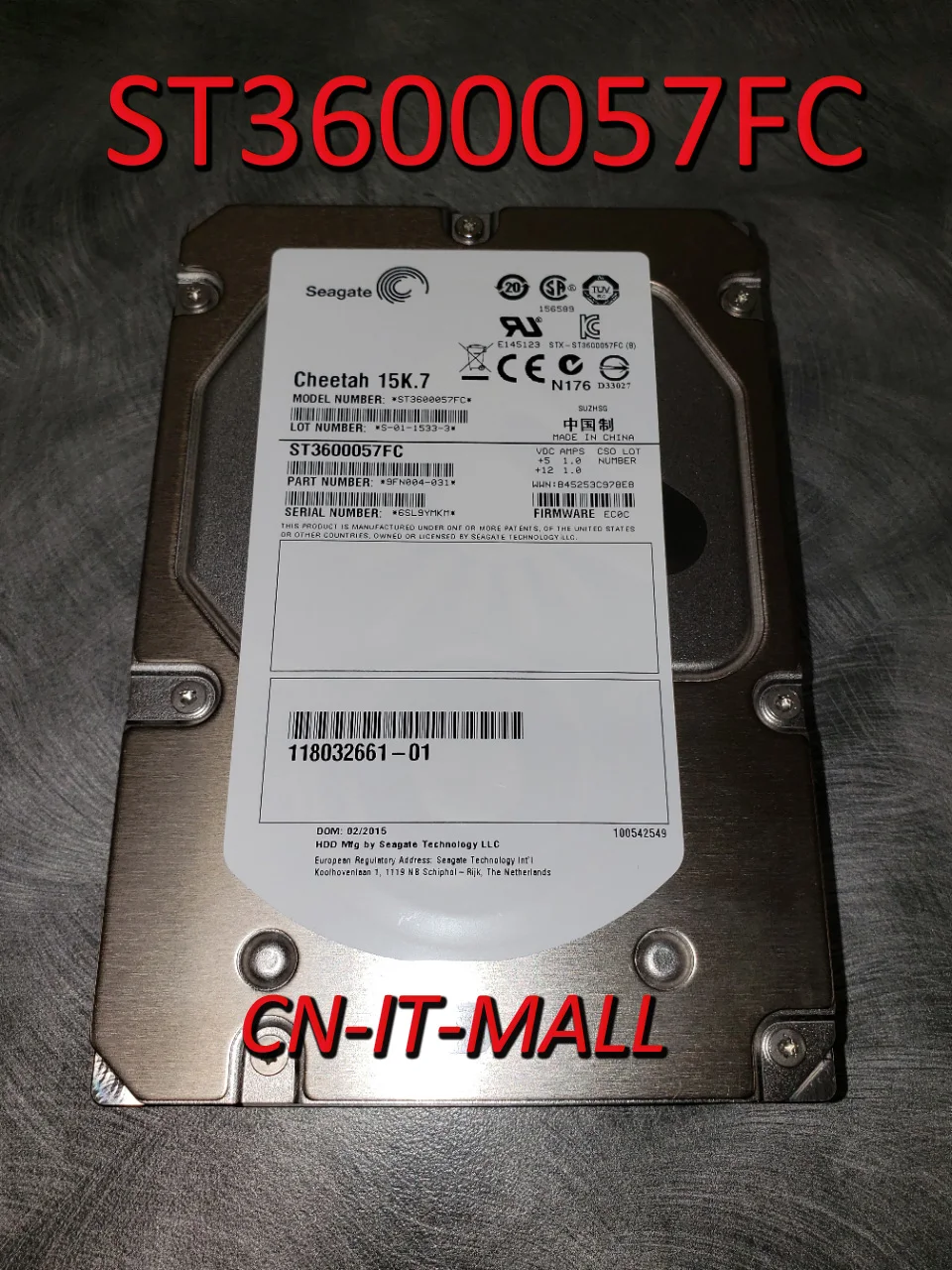 

Seagate Cheetah ST3600057FC 600GB 15000 RPM 16MB Cache Fibre Channel 4Gb/s 3.5" Internal Hard Drive