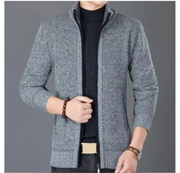 thick sweater coat jacket men 2020 autumn winter zipper stand collar coat man clothes streetwear outerwear mens jackets
