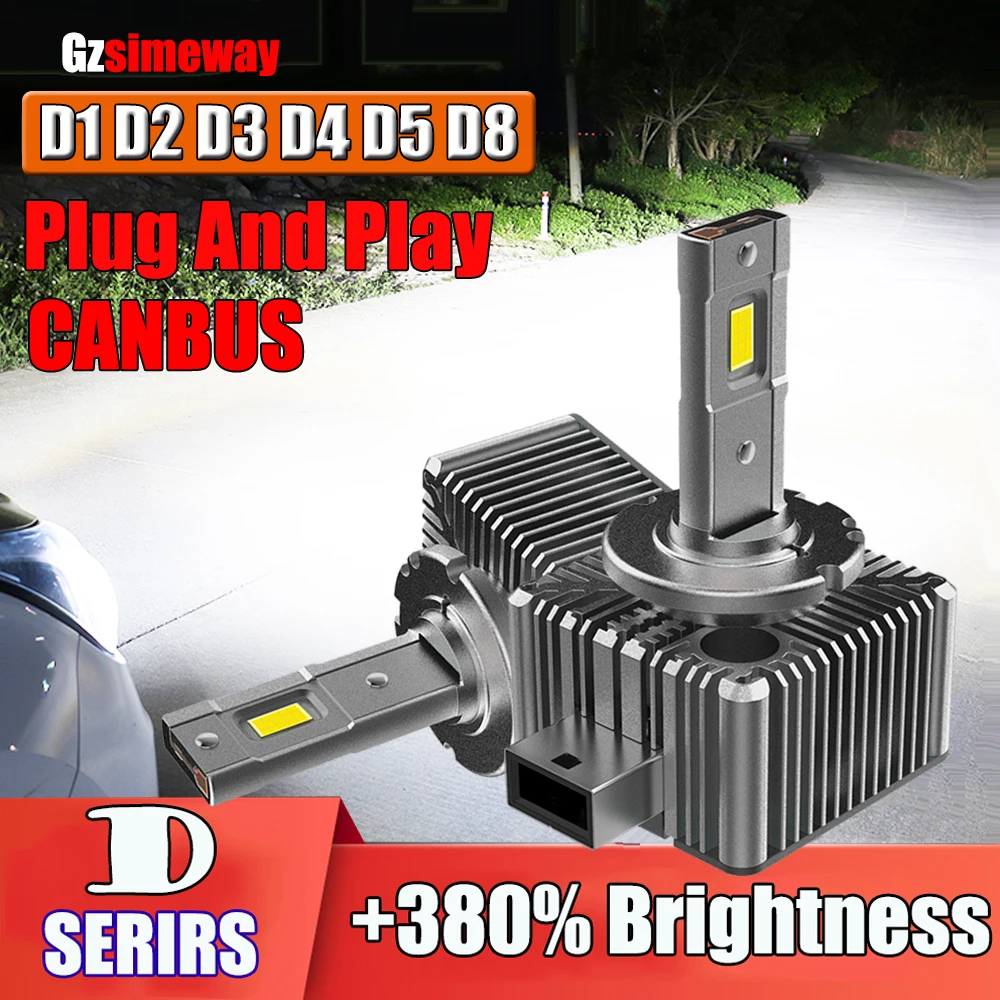 

2PCS D3S LED Lamp D1S D2S LED Headlight Bulbs D4S D5S D8S D1R D2R D3R D4R Canbus Car Lights 32000LM 70W 6000K 12V Auto Headlamp