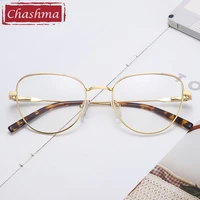 cat eye gold frame prescription eyeglasses spring hinge classic design women graduation lenses ultra light optical spectacle