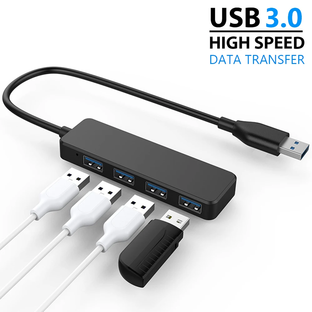 1 шт. ультратонкий высокоскоростной концентратор USB 2 0 3 внешний адаптер с 4