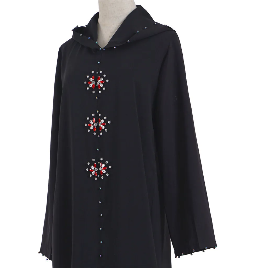 Женское платье с капюшоном CHAMSGEND мусульманское исламское летнее длинными