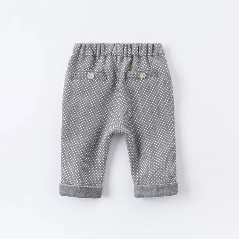DB14829 dave bella autumn baby girls fashion dots pockets pants children full length kids infant toddler trousers | Мать и ребенок