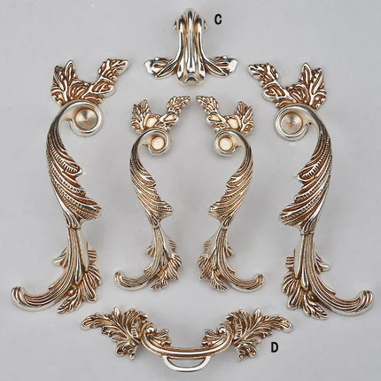 Потертый шик комод ручки/Серебряный антикварный выдвижной ящик тянет ручки