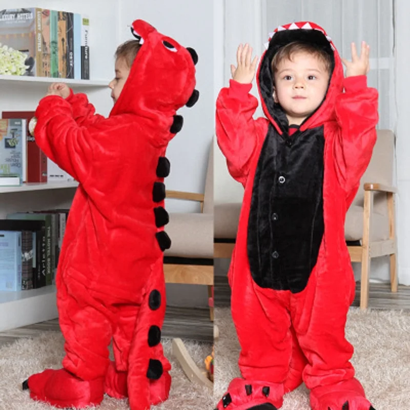 Унисекс кигуруми динозавр пижамы для детей взрослых Onsie мальчиков животных