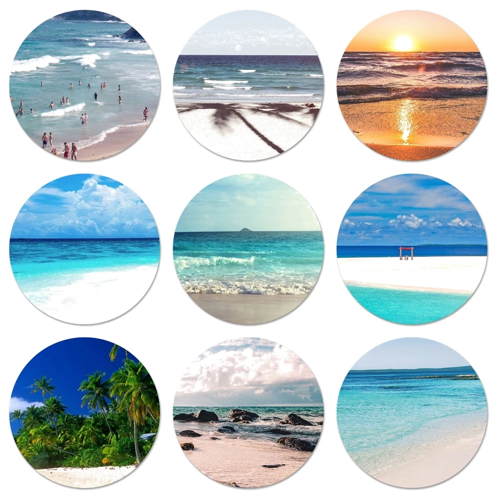 Clear Sea Sky Sandy Beach Kitchen Home Decor Refrigerator Magnet Bottle Opener Beer Coke 58mm