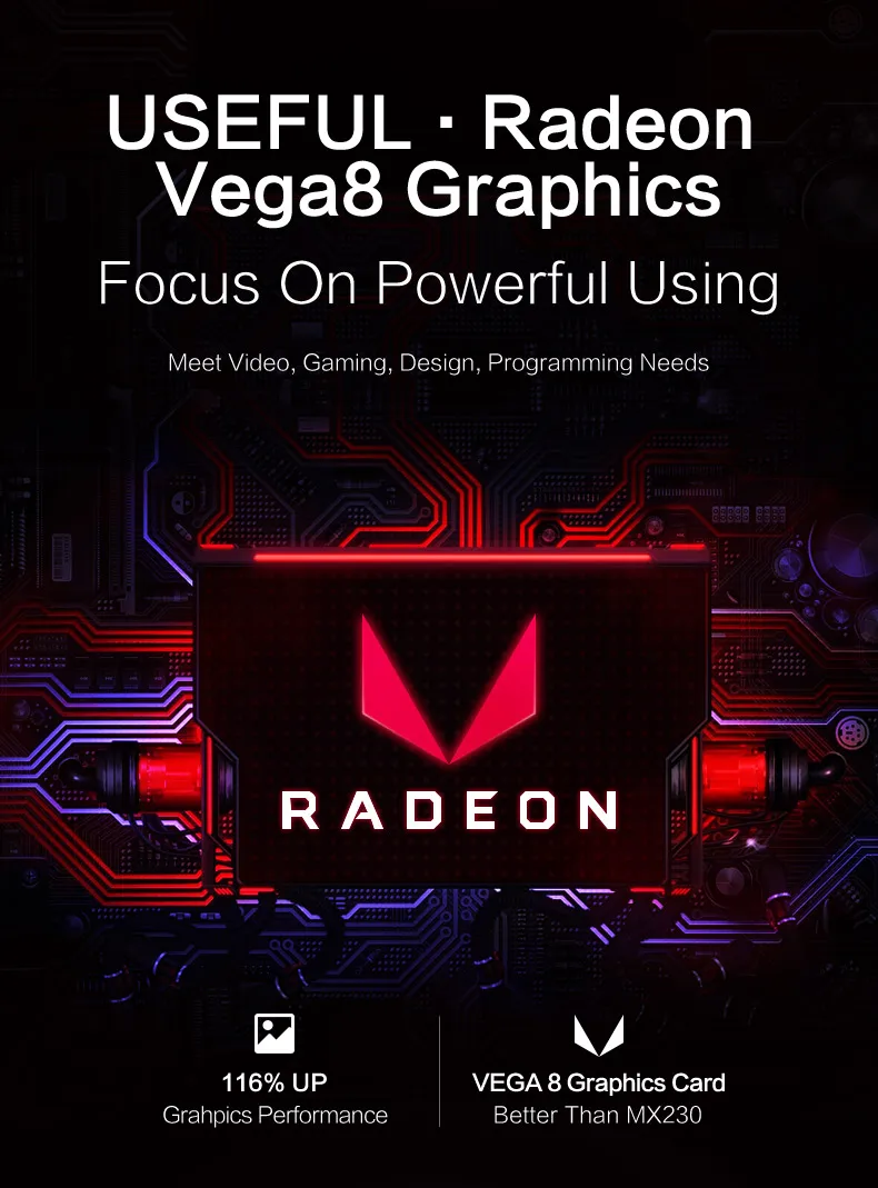 Ноутбук MaiBenBen Damai E526 для офиса AMD Ryzen 5 2500U+ AMD Vega 8 graphics/8G ram/256G SSD+ 1 ТБ HHD/15," HD TN экран нетбука