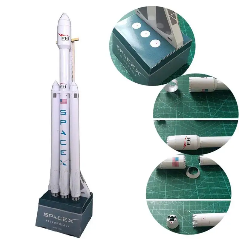 

1:160 Falcon Heavy Rocket Spacex Paper Model Puzzle Handmade Diy Space Model