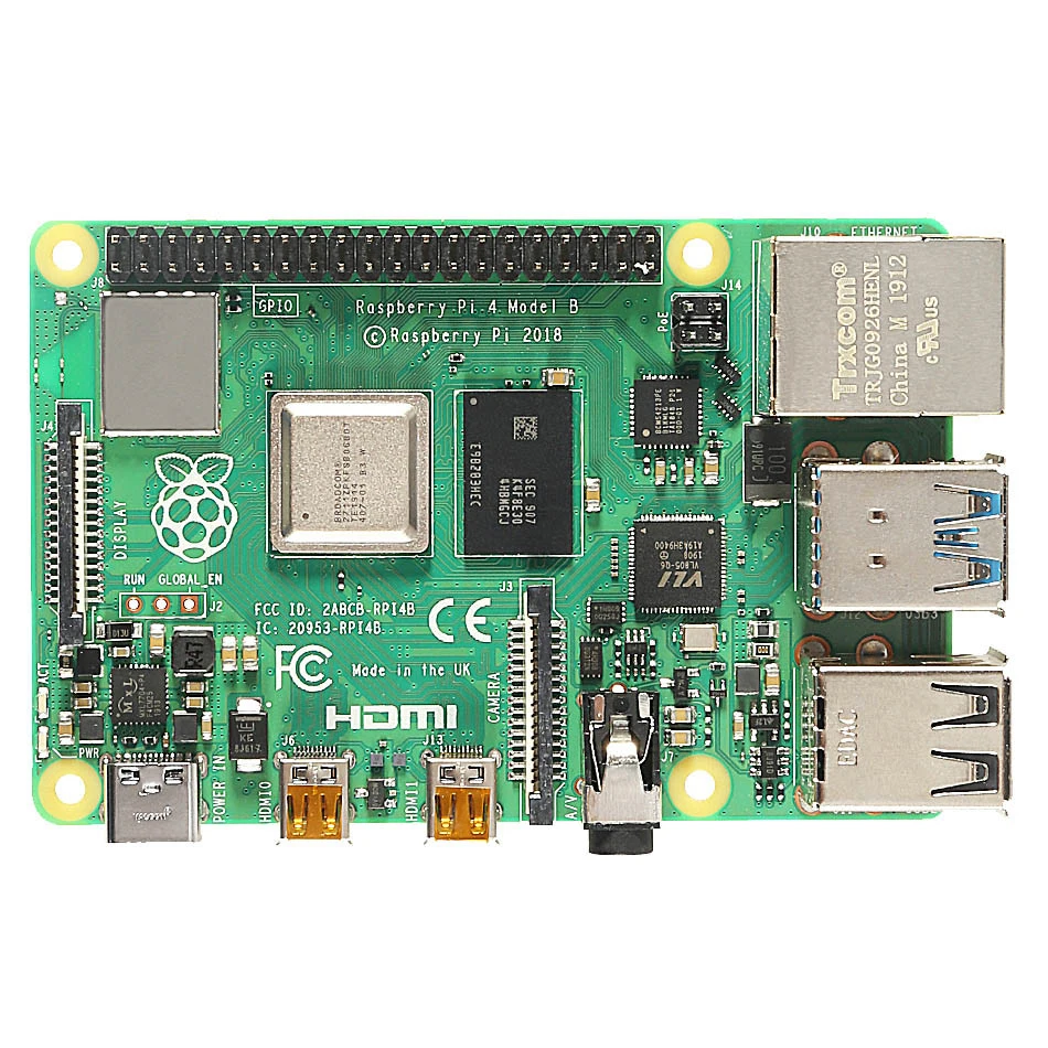 Последняя модель Raspberry Pi 4 B 1 Гб 2 ГБ ОЗУ Bcm2711 четырехъядерный процессор Cortex-a72 Arm V8 5