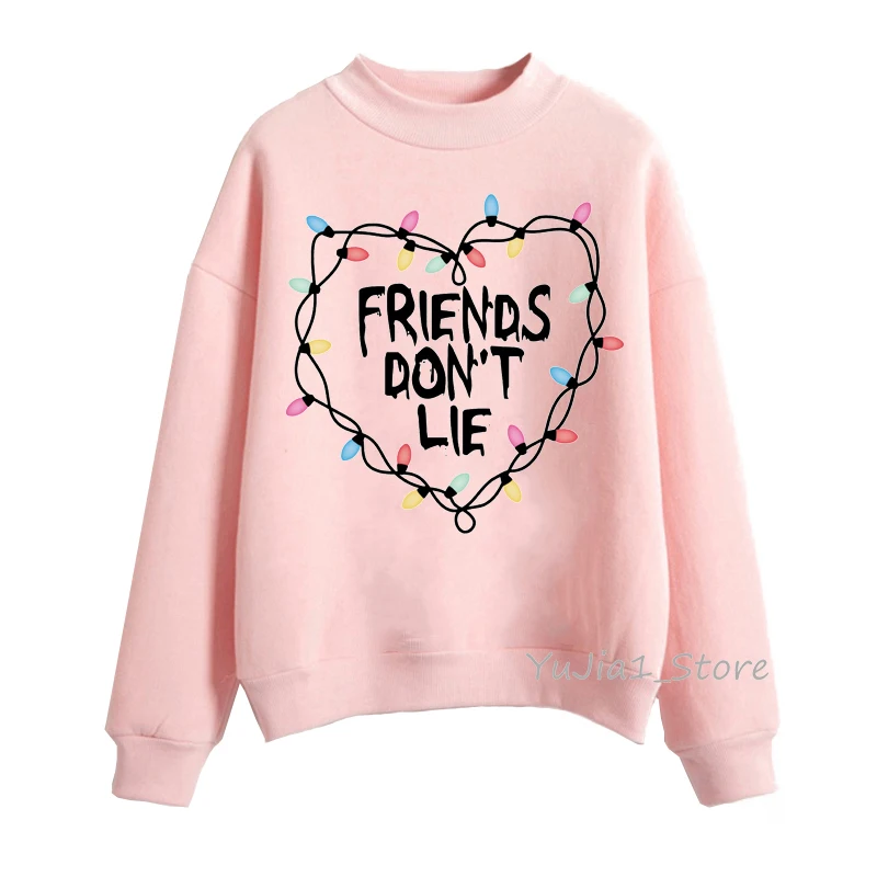 Sudadera mujer очень странные дела 3 кофты осенне-зимняя одежда для женщин, бархатистые худи для девочек-розовый цвет, раздел-толстовки и harajuku kawaii пуловер