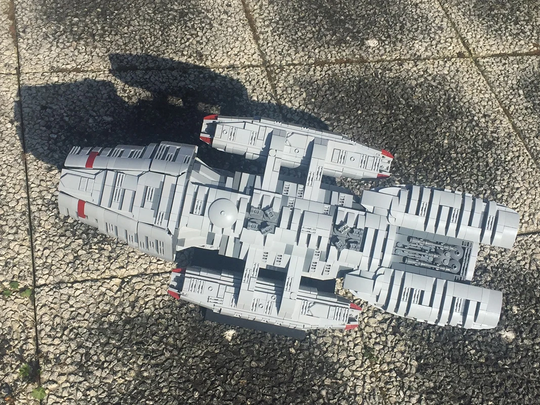 Buildmoc Cylons Wars MOC-57856 Battlestar галактика-UCS масштаб боевой корабль оружие строительные