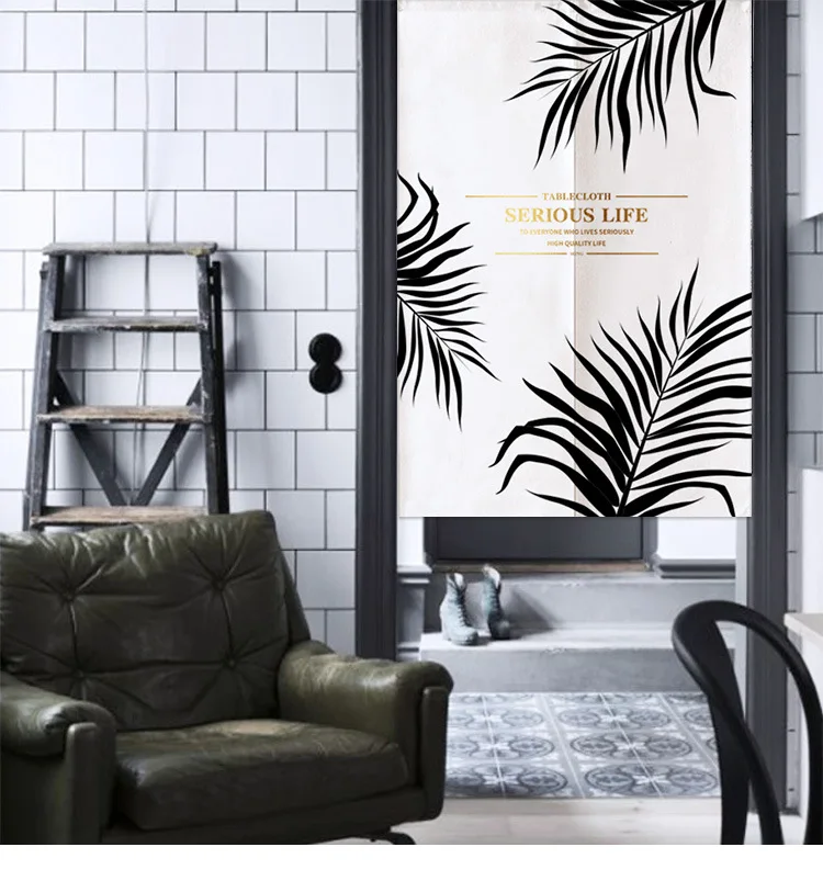 Занавеска фэн-шуй в виде черных и золотых листьев | Дом сад