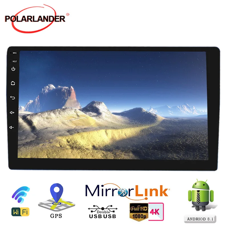 Wifi MP5 Player 2 din 10 inch for Android 8.1 GPS Navigation RAM1G ROM16G Universal Car Radio Auto-video Mirrorlink Smart Radio