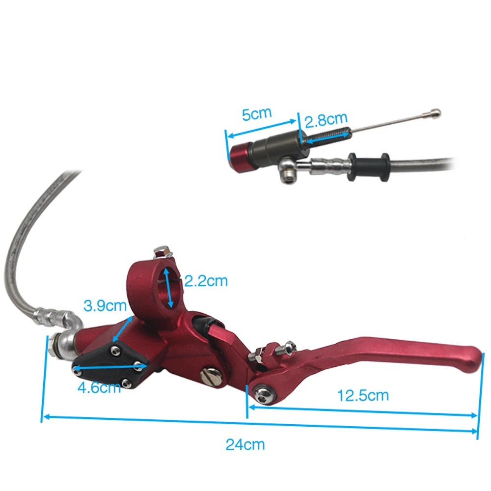 Alconstar 1200mm Aluminium Hydraulic Clutch Lever Master Cylinder For 125-250cc Vertical Engine Motorcycle Dirt Bike Motocros - купить по