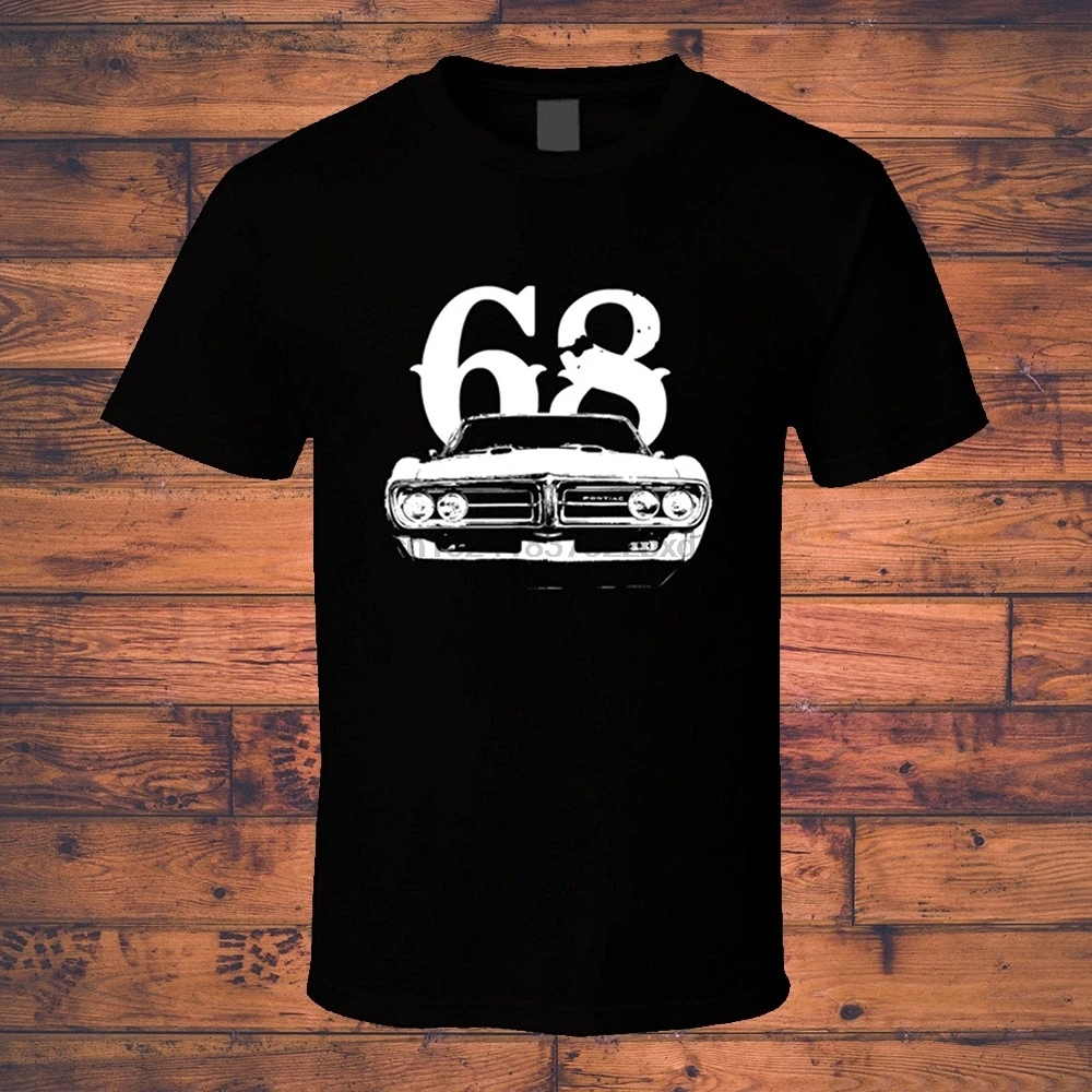 

1968 Firebird Grill View With Year Faded Look Dark T Shirt