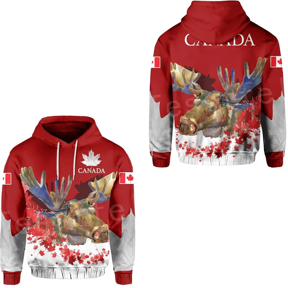 

Tessffel Country Flag Canada Symbol Maple leaf Colorful Pullover Men/Women Tracksuit zipper Jacket 3Dprint Streetwear Hoodies D7