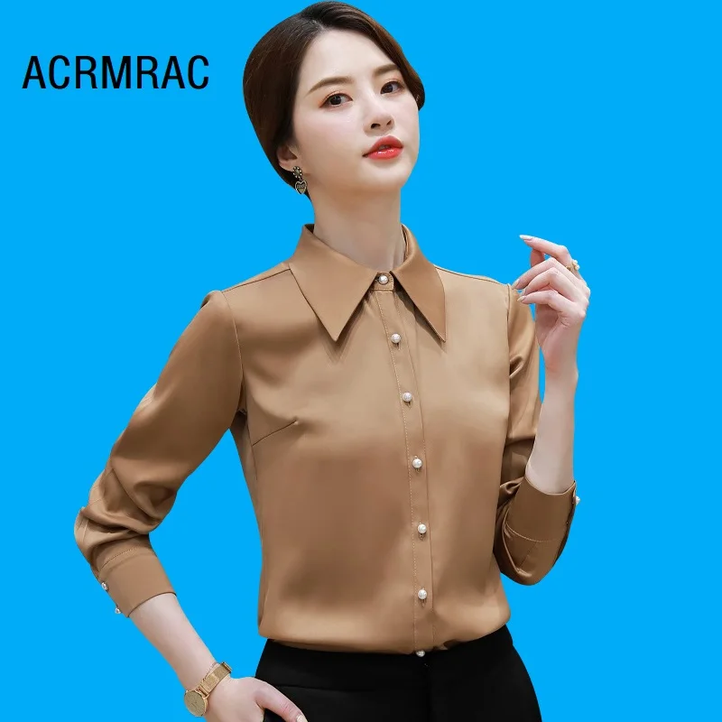 Women shirt Slim Autumn Winter Long sleeve OL Formal Blouses & Shirts Women 6300