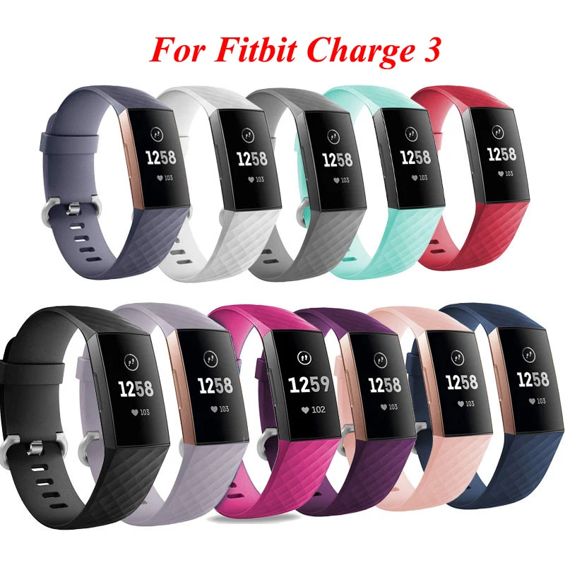 Ремешок для часов Fitbit Charge 3 ремешок спортивный силиконовый ремешок Сменные аксессуары для fitbit charge 3 браслет умные часы замена