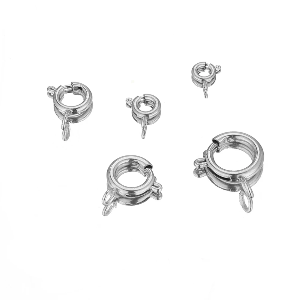 Круглые Пружинные застежки-кольца с зажимами позолотой 18 карат 10 шт. крючки для