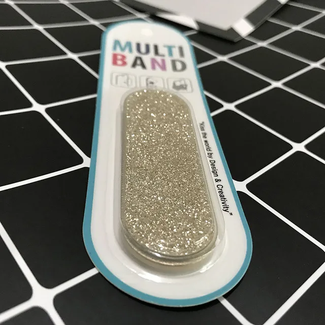 Gold Glitter Универсальный держатель-кольцо на палец, блестящее кольцо для мобильного телефона, Многополосная смарт-наклейка на заднюю панель для iphone, samsung, HUAWEI - Цвет: Gold Glitter