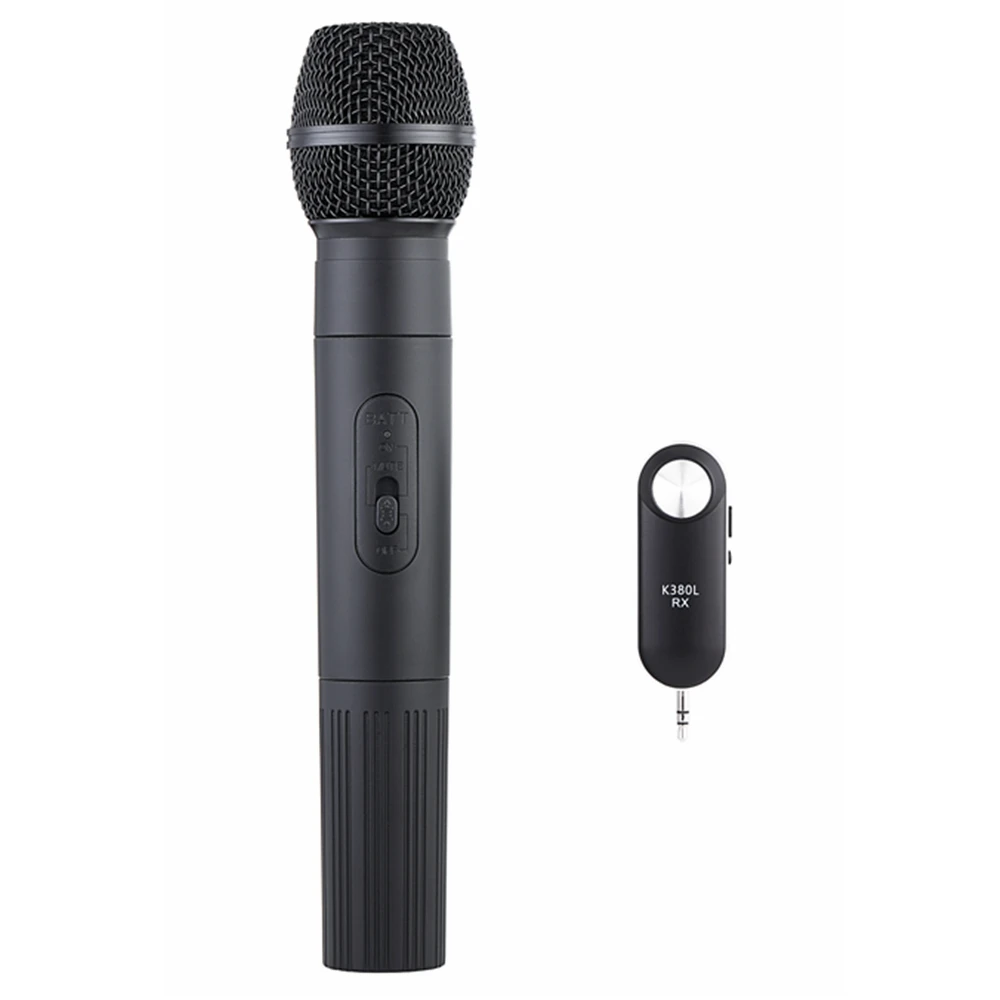 LEORY K380L беспроводной микрофон UHF 3,5 мм 6,35 мм USB мегафон ручной микрофон с приемником для караоке громкоговорителя