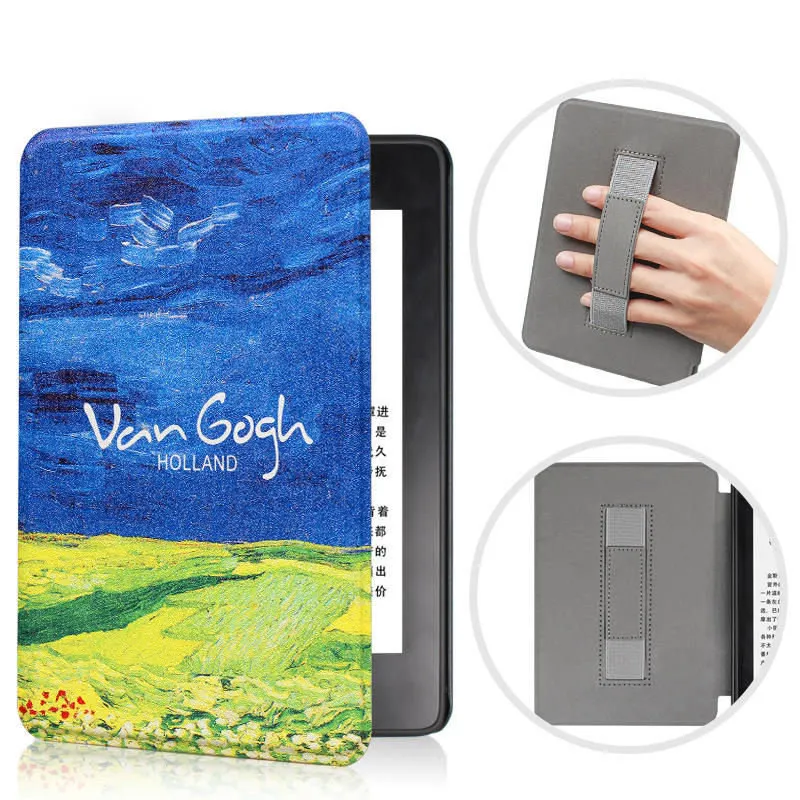 Green wheat field Чехол для всех новых Kindle 10th Gen, тонкий защитный смарт-чехол с принтом из искусственной кожи, чехол с ремешком на руку для Kindle - Цвет: Green wheat field