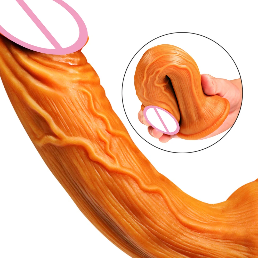 Реалистичный мягкий фаллоимитатор 20 см Искусственный Мужской пенис