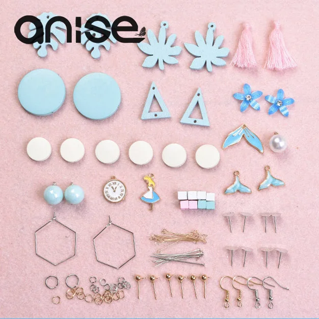 Сказочный Стиль Серьги DIY Ювелирный пакет в форме листа кисточка цветок серьги