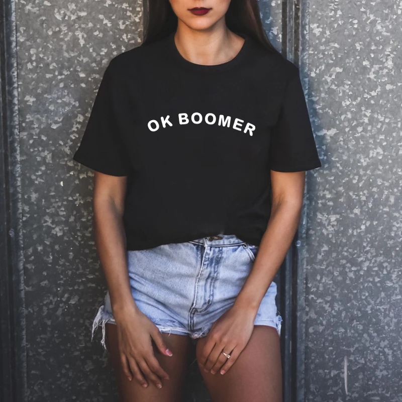 Футболка Ok Boomer рубашка поколения z для миллеров хипстерская уличная одежда