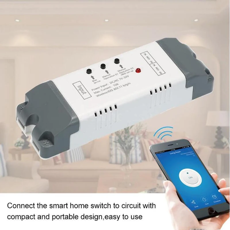2 канала умный Wifi DIY Переключатель для приложения eWelink беспроводной модуль