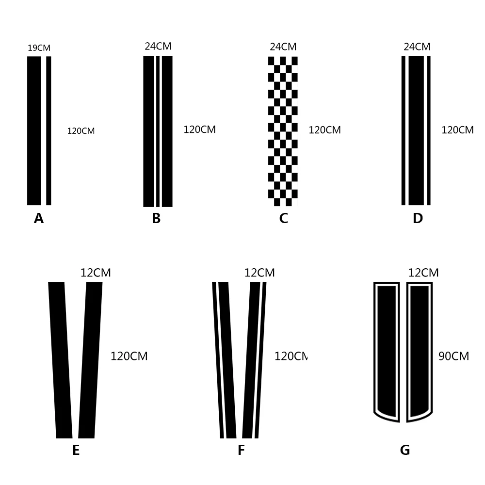 Накладка на капот автомобиля Стикеры длинная полоса Авто Виниловая пленка