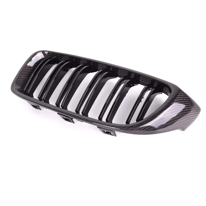 Автомобильный передний гриль из углеродного волокна гоночный матовый/черный