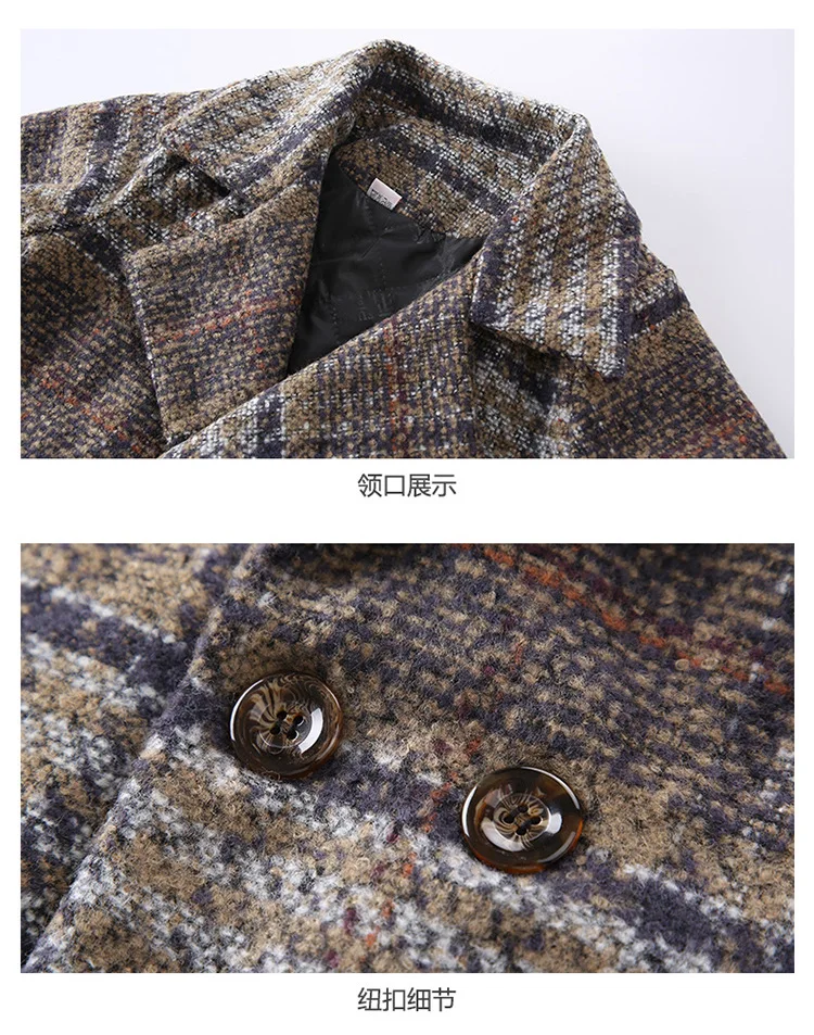 Winter Jackets Boys Solid Woolen Double-breasted Baby Boy Trench Coat Lapel 3 4 5 6 7 Y Kids Outerwear Coats For Boy Windbreaker