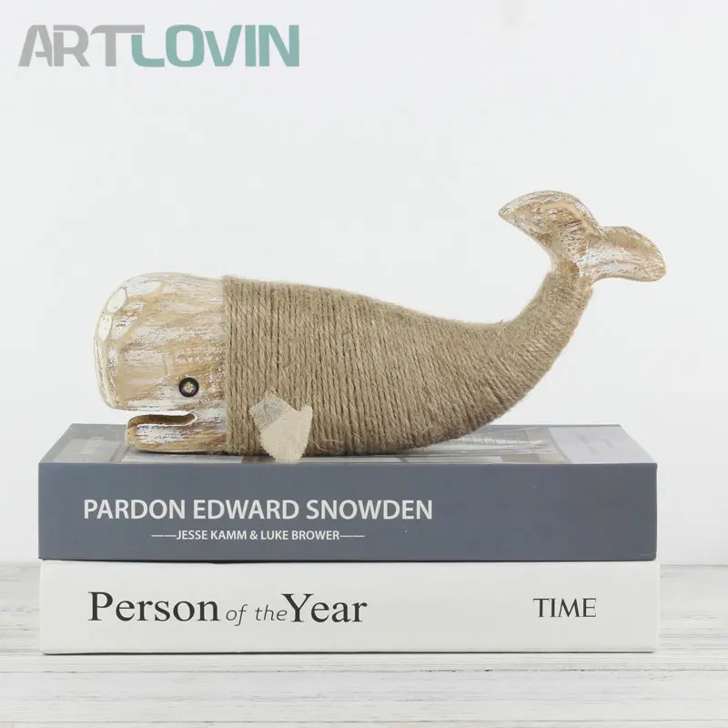 Счастливая морская рыба винтажные деревянные фигурки для домашнего декора