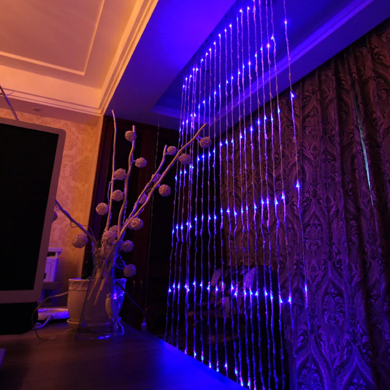 3X3 м 320 светодиодный фонарь-водопад занавеска сосулька гирлянда метеоритный