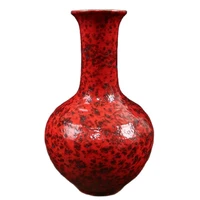 chinese old porcelain kiln color changing red glazed vases