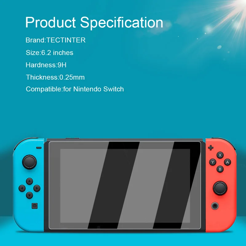 Прозрачная защитная пленка для ЖК экрана Nintendo Switch Premium из закаленного стекла