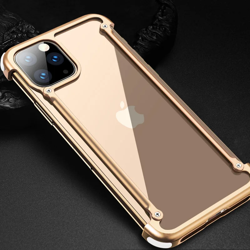 Роскошный металлический чехол с подушкой безопасности для IPhone 11 11 pro, чехол для Iphone 11 pro max, персональный металлический чехол-бампер