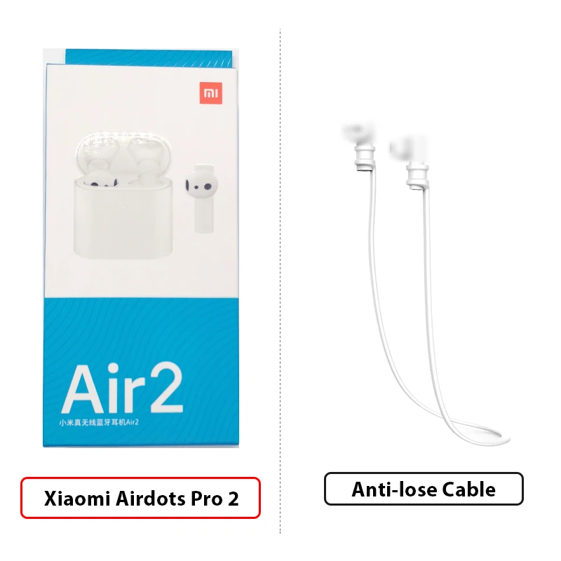 Add AntiLose Cable Новые Xiao mi Airdots Pro 2 mi True беспроводные наушники 2 TWS наушники Air 2 LHDC управление двойным mi C ENC Airdots Pro 1 - Цвет: Add AntiLose Cable