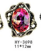 HY-3698 10pcs 10 шт./лот, древний сплав, дизайн ногтей, 3d, плоская задняя сторона, цветные бриллианты, жемчужные ювелирные изделия, стразы, украшения для ногтей - Цвет: HY-3698 10pcs