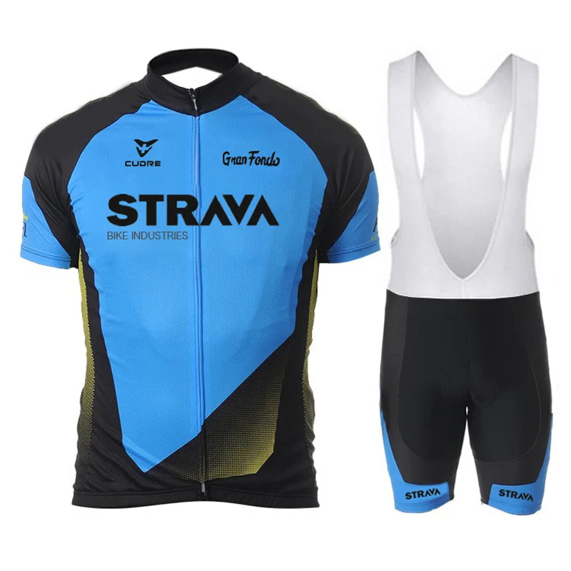 

STRAVA 2020 New Team Cycling Jerseys set Bike clothes Quick-Dry Summer bib Shorts Sets Outdoor Clothing Ropa Ciclismo Maillot